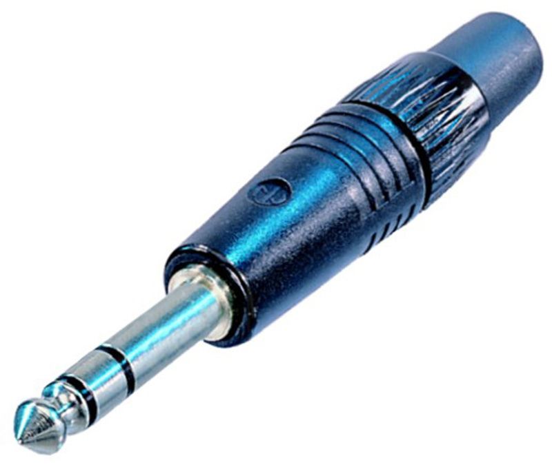Neutrik NP3C BAG stereo jack plugg, sort