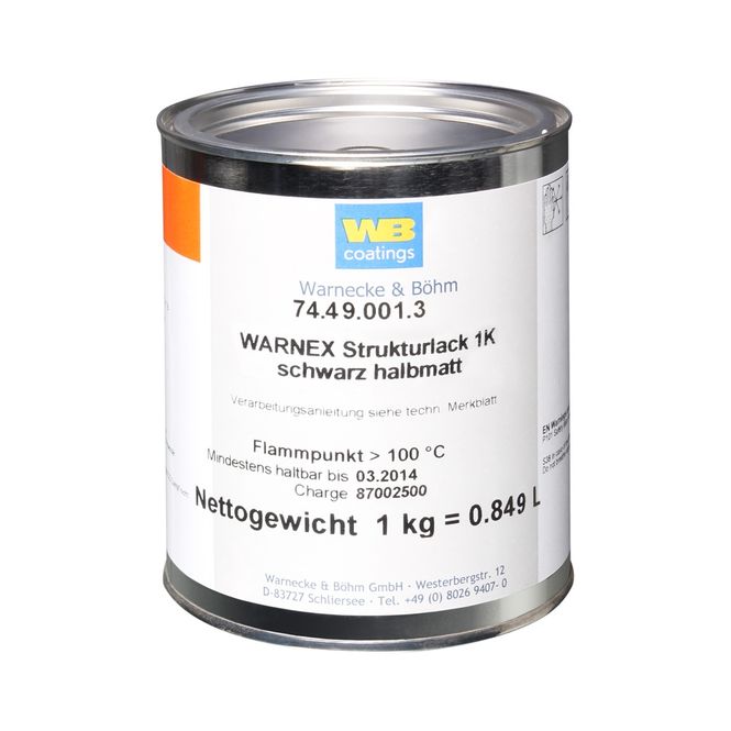 Hovedbilde Warnex 0131 Texture Paint, Black, 1kg