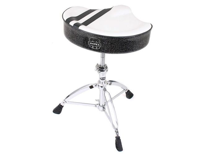 Hovedbilde Mapex T756W Trommestol, Hvit m/sorte striper