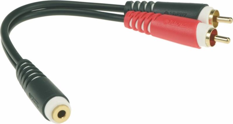 Klotz Y kabel, mini jack hun til 2xRCA
