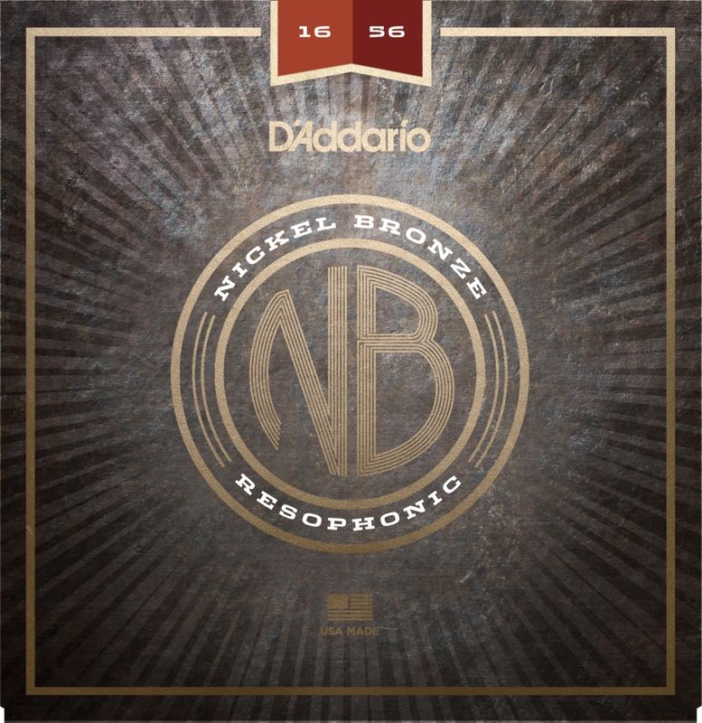 D'Addario NB1656. Nickel Bronze Resophonic Dobro Set 016-056, Me