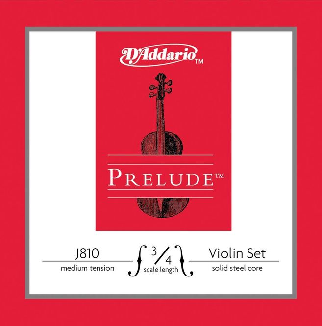 Hovedbilde D'Addario J810 3/4M Prelude Violin Set, Fiolinstrenger