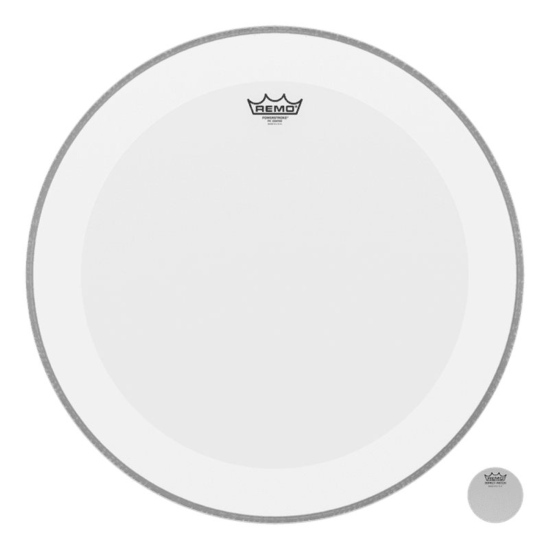 Remo P3-1224-C2 Bass, Powerstroke®, P3, Smooth White, 24