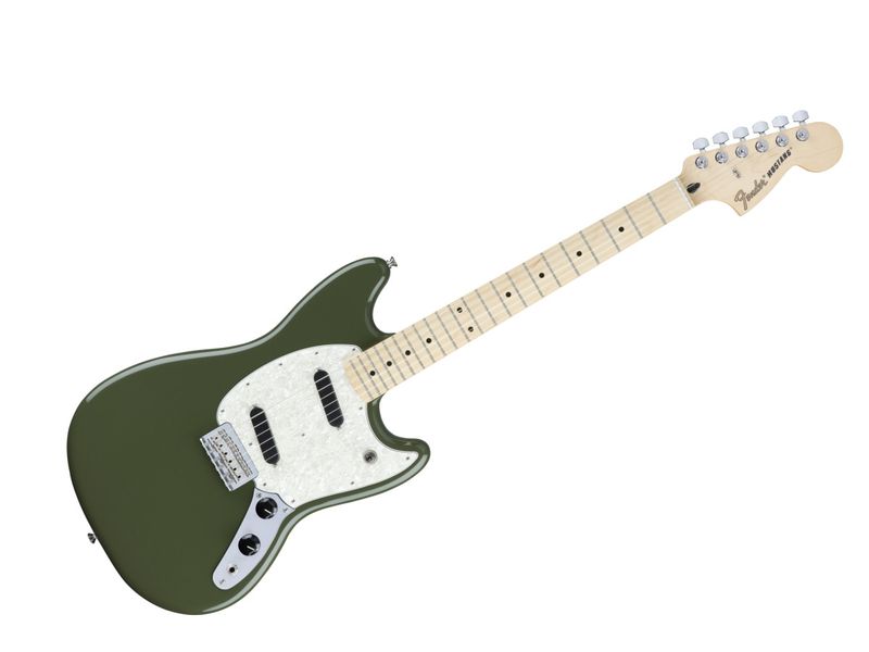 Fender Mustang, Maple Fingerboard, Olive
