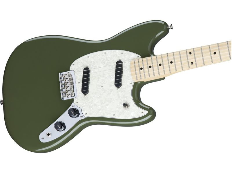 Fender Mustang, Maple Fingerboard, Olive