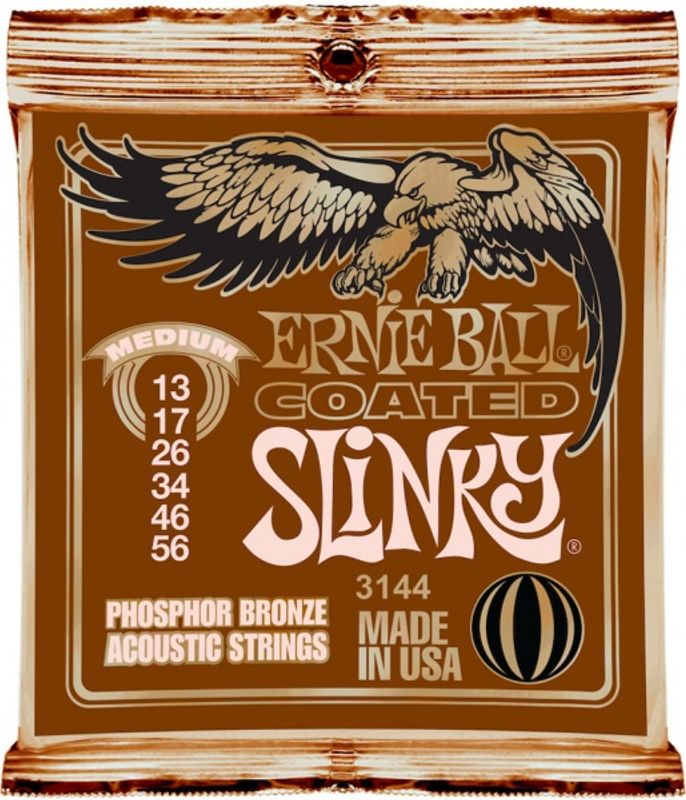 Ernie Ball EB-3144 Coated slinky medium phosphor bronze