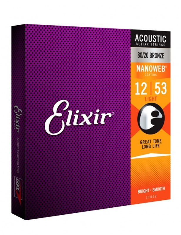 Elixir 11052 Acoustic 80/20 Bronze NANOWEB 012-053