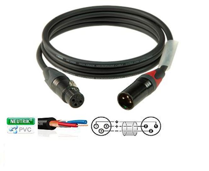 Hovedbilde Klotz mik kabel m/orange krave 20 m